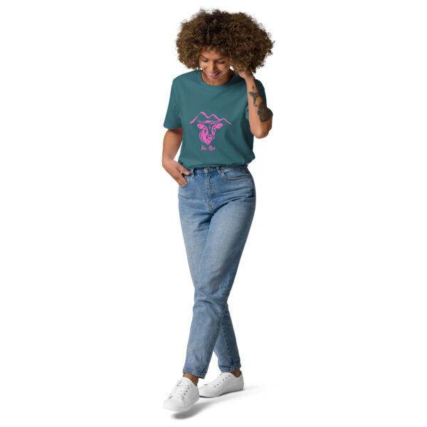 Unisex-Bio-Baumwoll-T-Shirt Kuhkopf pink