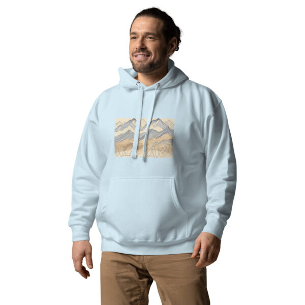 Unisex-Kapuzenpullover Alpendiagramm blau sand