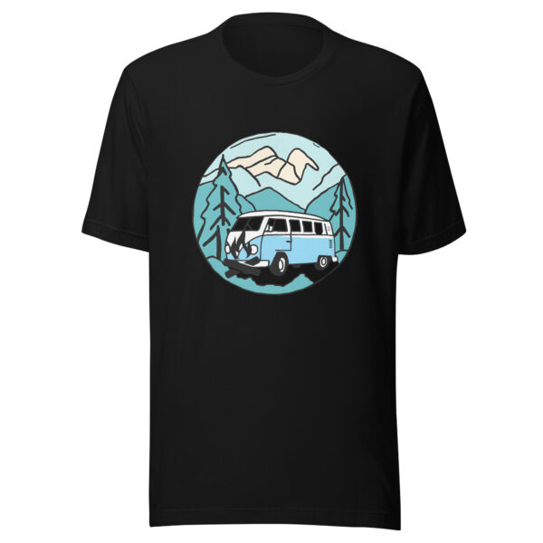 Unisex-T-Shirt blauer Bus